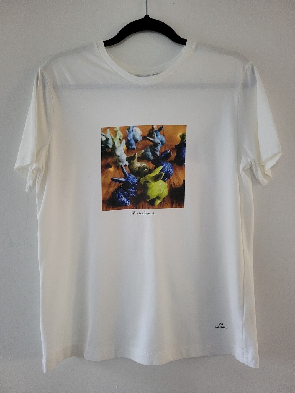 Paul Smith White Graphic Rabbit Print T-Shirt - Size Large